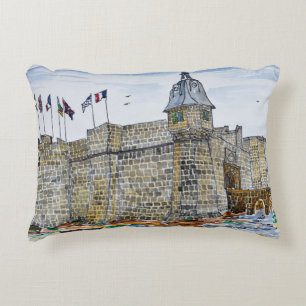 Wälle und Tor von Concarneau   Bretagne, Frankreic Zierkissen