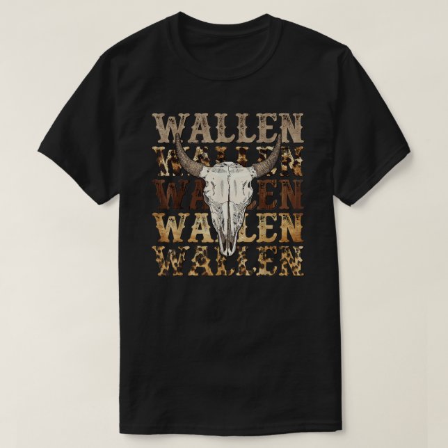 Wallen Western Cow Skull T-Shirt (Design vorne)