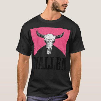 Wallen Western Kuh Skull Merch Niedlich Outfit T-Shirt