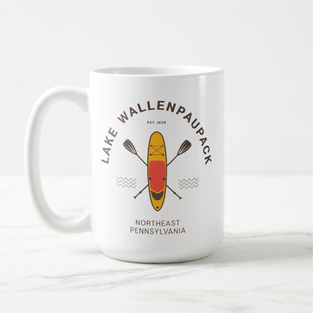 Wallenpaupack Pennsylvania Paddle Boarding Kaffeetasse (Links)