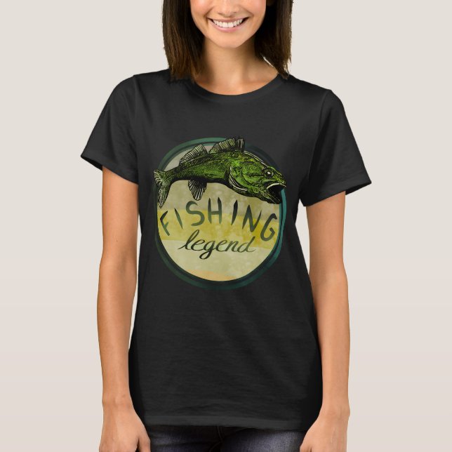 Walleye-Angler-Legende T-Shirt (Vorderseite)