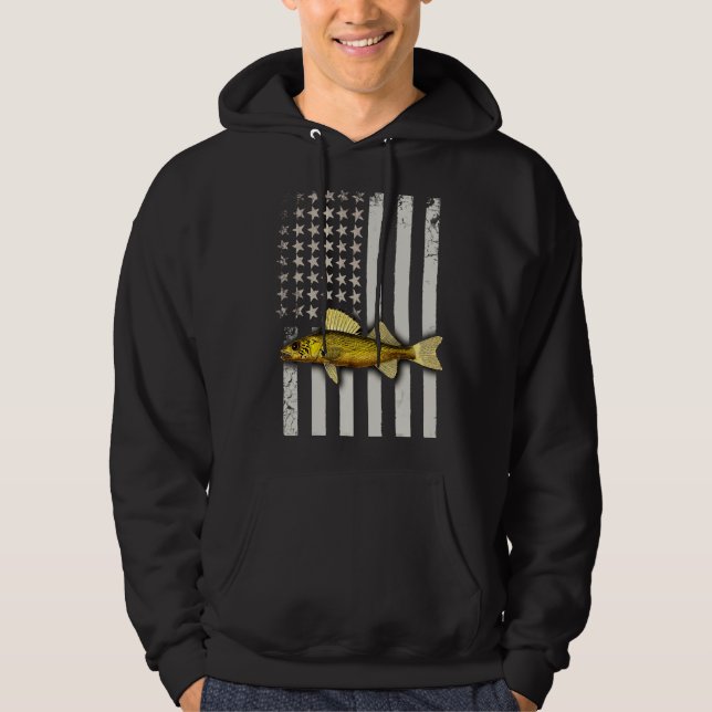 Walleye Fischen USA 1 Hoodie (Vorderseite)
