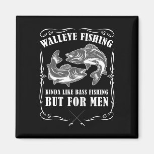 Walleye Fischen von Männern Funny Fishing Magnet