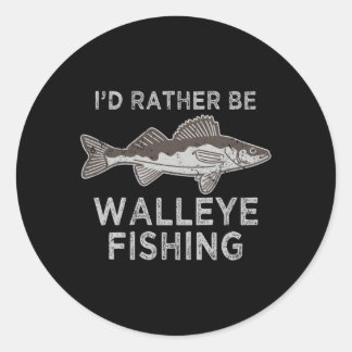 Walleye Fischen Walleye Fischen Runder Aufkleber