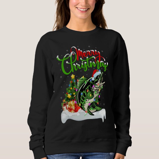 Walleye Fish   Xmas Decorations Santa Walleye Chri Sweatshirt (Vorderseite)