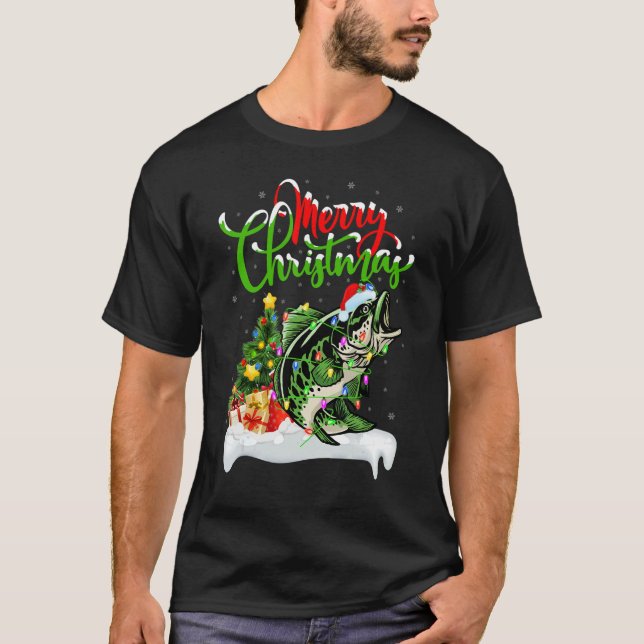 Walleye Fish   Xmas Decorations Santa Walleye Chri T-Shirt (Vorderseite)