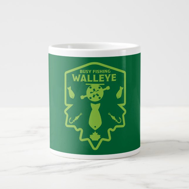 Walleye Fishing Canada Jumbo-Tasse (Vorderseite)