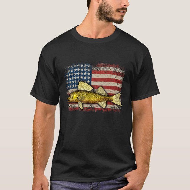 Walleye Fishing Usa T-Shirt (Vorderseite)