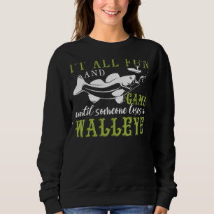 Walleye Freshwater Fischen Männer Frauen Kinder Sweatshirt