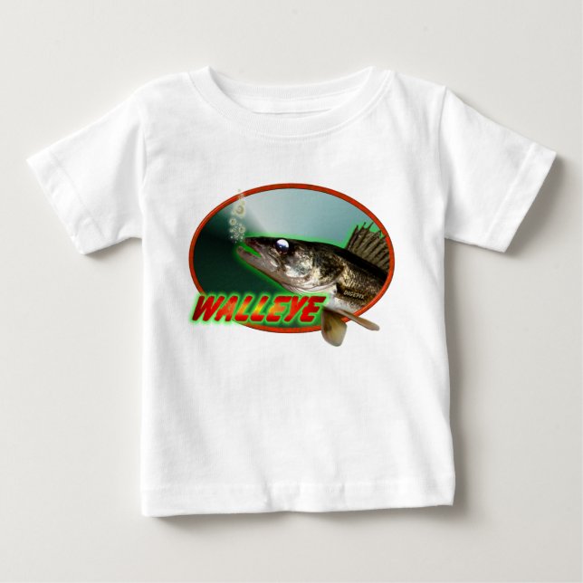 Walleye in Oval Baby T-shirt (Vorderseite)