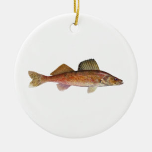 Walleye Keramik Ornament