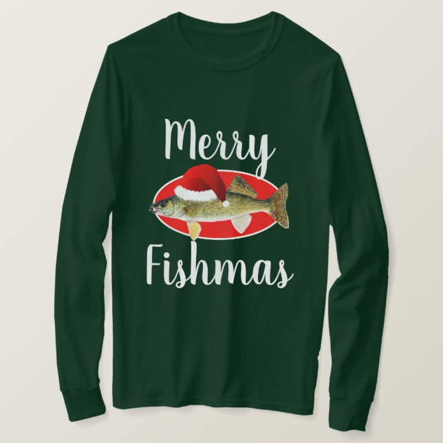 Walleye "Merry Fishmas" T-Shirt (Design vorne)