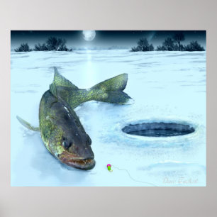 Walleye on Ice Poster