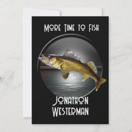 Walleye Pike Fischerei Ruhestand Einladung