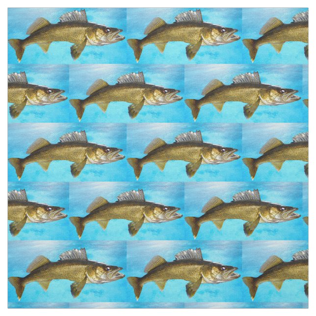 Walleye Pike mit Wasser Stoff (Muster)