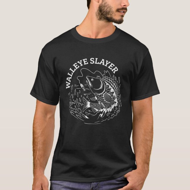 Walleye Slayer Walleye Fishing T-Shirt (Vorderseite)