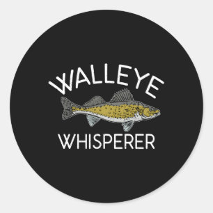 Walleye Whisperer Anglen Jagd Fischerei Runder Aufkleber