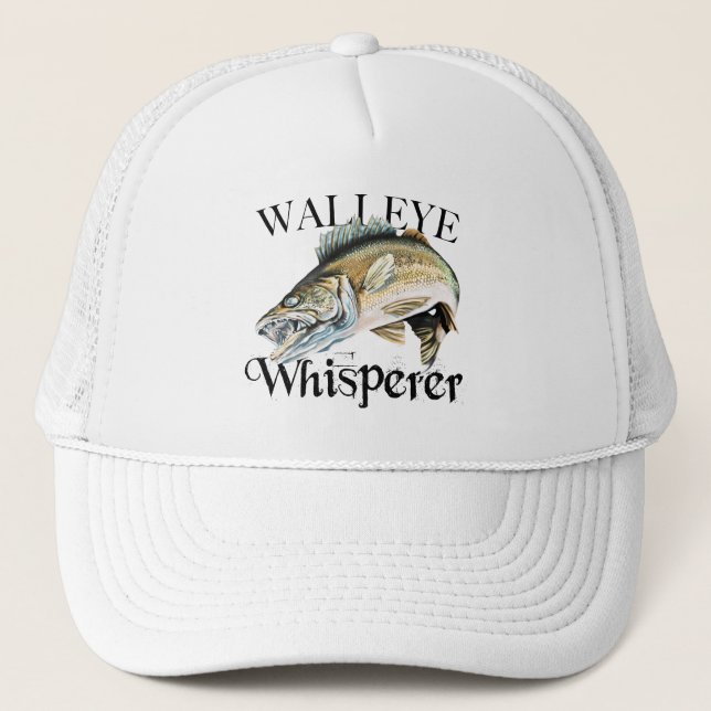 Walleye Whisperer Fishing Cap Truckerkappe (Vorderseite)