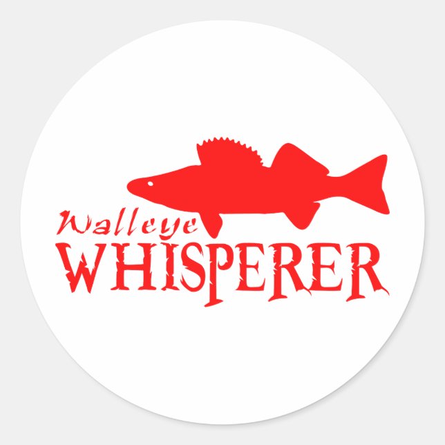 WALLEYE WHISPERER RUNDER AUFKLEBER (Vorderseite)