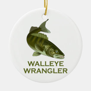 Walleye Wrangler Keramik Ornament