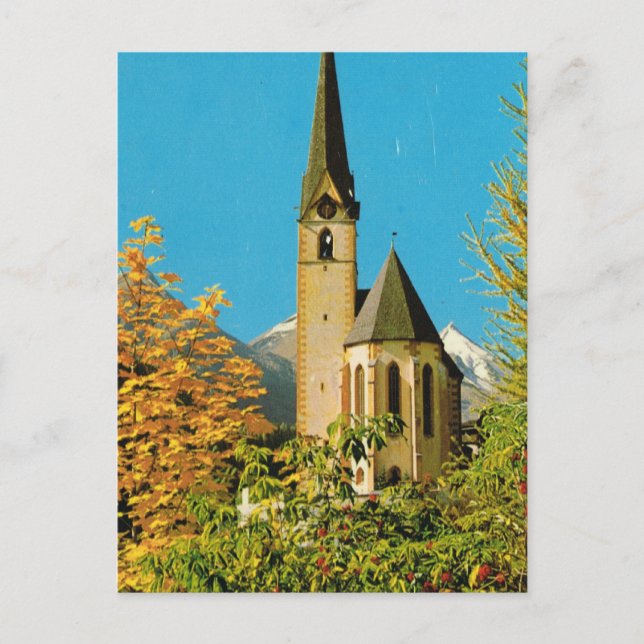 Wallfahrtskirche, Heiliges Blut, Großglockner, Postkarte (Vorderseite)