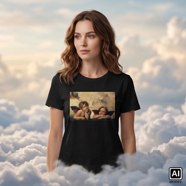 Wallfahrtskirche Madonna del Sasso T-Shirt (Sistine Madonna (detail) by Raphael is a vintage Renaissance fine art religious portrait painting.)