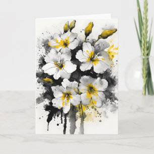 Wallflower - Aquarellblumen Karte