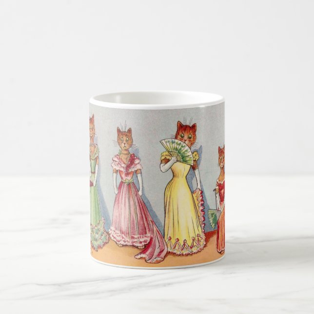 Wallflower Cats von Louis Wain Kaffeetasse (Mittel)