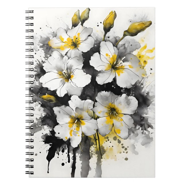Wallflower - Watercolor flowers Notizblock (Vorderseite)