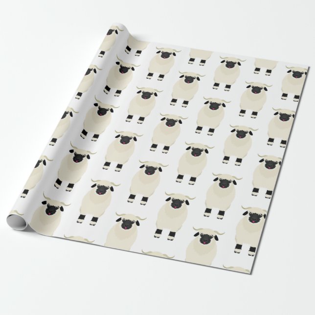 Wallis Black Nose Sheep Geschenkpapier (Ungerollt)