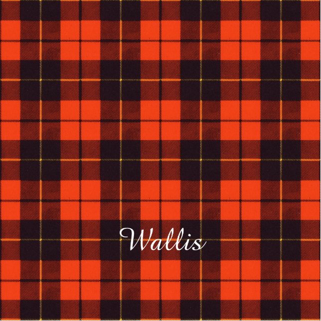 Wallis-Clan karierter schottischer Tartan Fotoskulptur Schlüsselanhänger (Vorne)