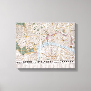 Wallis Führer für Fremde durch London, 1841 Leinwanddruck