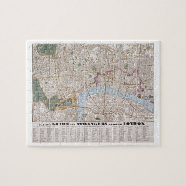 Wallis Führer für Fremde durch London, 1841 Puzzle (Horizontal)
