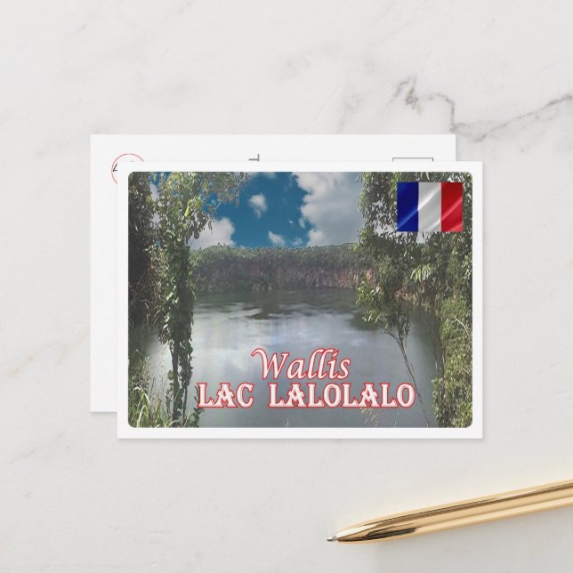Wallis - Lac Lalolalo - Wallis und Futuna Postkarte (Vorderseite/Rückseite Beispiel)
