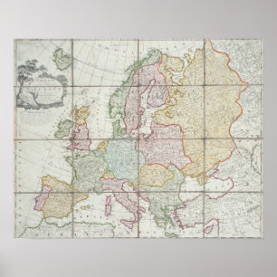 Wallis' neue Karte Europas Poster