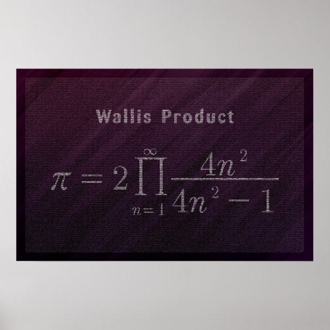 Wallis Pi Formel - Math Poster (Vorne)