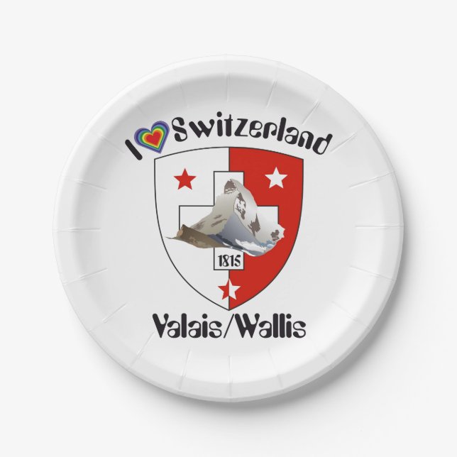 Wallis / Schweiz - Valais / Suisse Teller (Vorderseite)