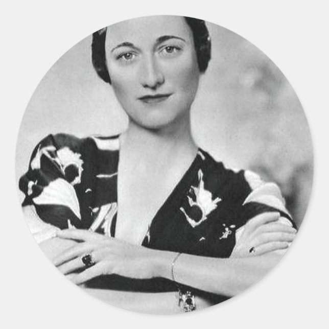 Wallis Simpson Runder Aufkleber (Vorderseite)