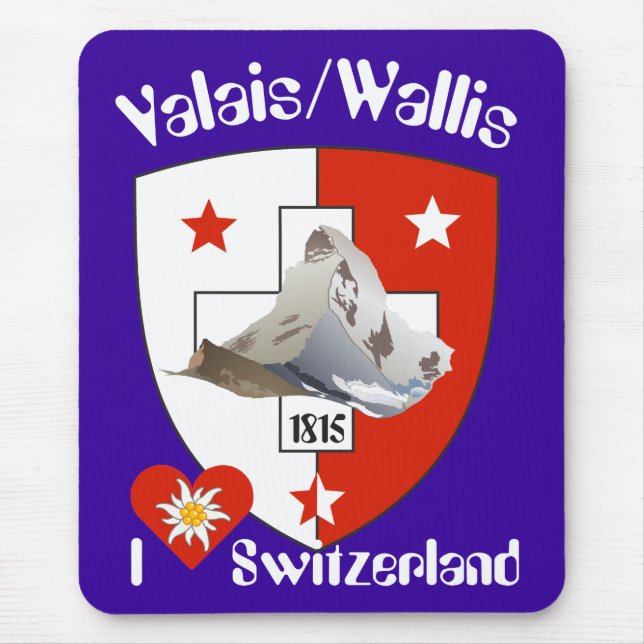 Wallis Suisse Schweiz Mauspad (Vorne)