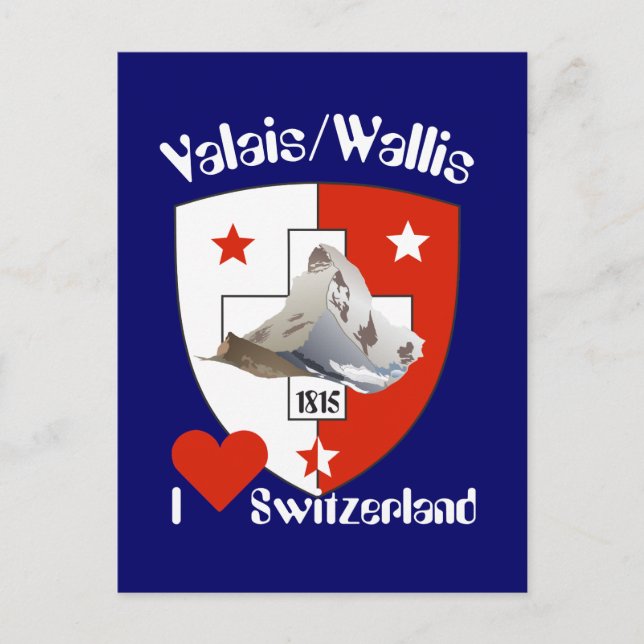 Wallis Suisse / Wallis Schweiz Postkarte (Vorderseite)
