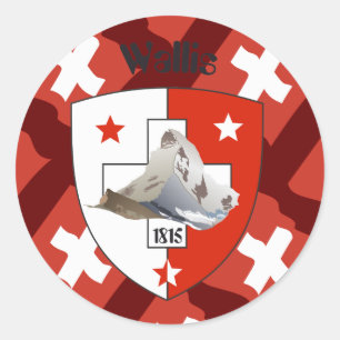 Wallis Valais Schweiz Suisse Svizzera Aufkleber