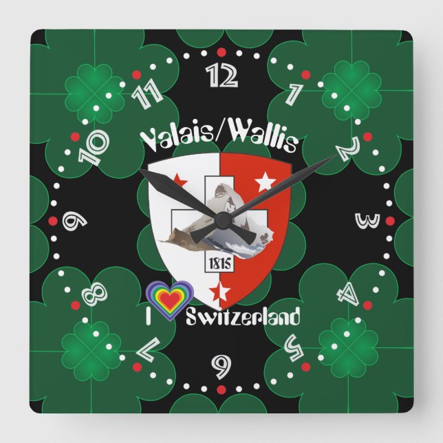Wallis Valais Schweiz Suisse Uhr (Vorderseite)