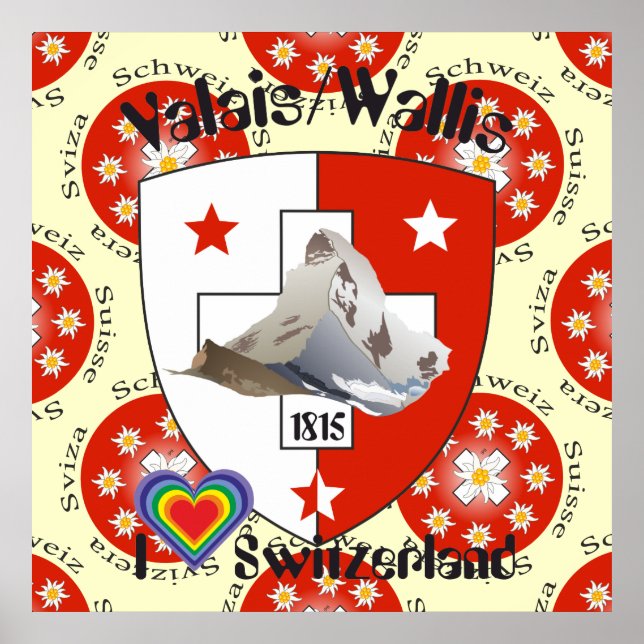 Wallis Wallis Schweiz Suisse Poster (Vorne)