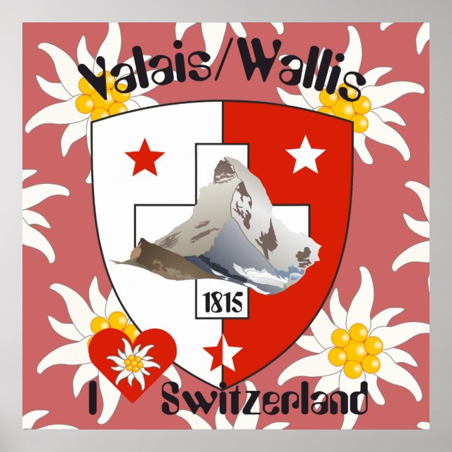 Wallis Wallis Schweiz Suisse Poster (Vorne)