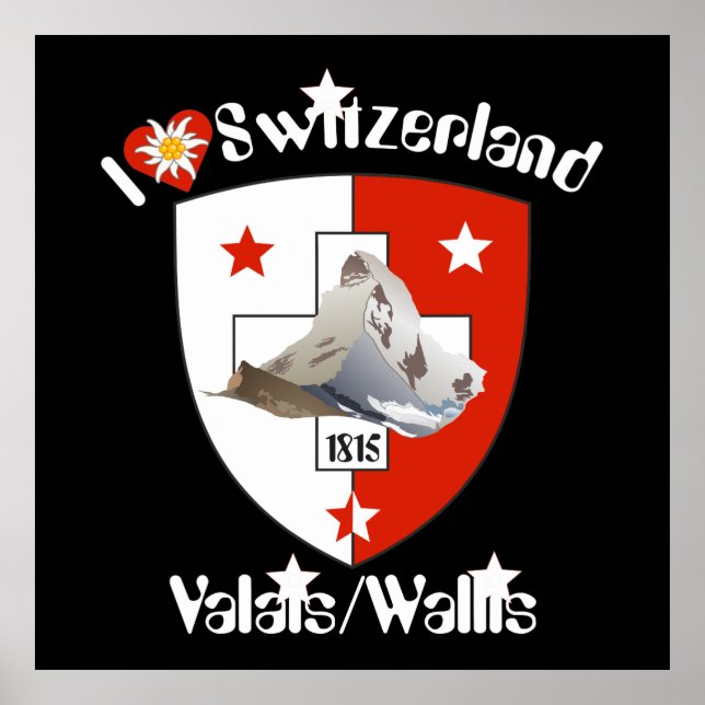 Wallis Wallis Schweiz Suisse Poster (Vorne)