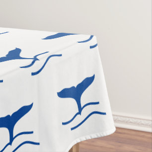 Wallis-weißes Muster, moderne Sommerküste Tischdecke