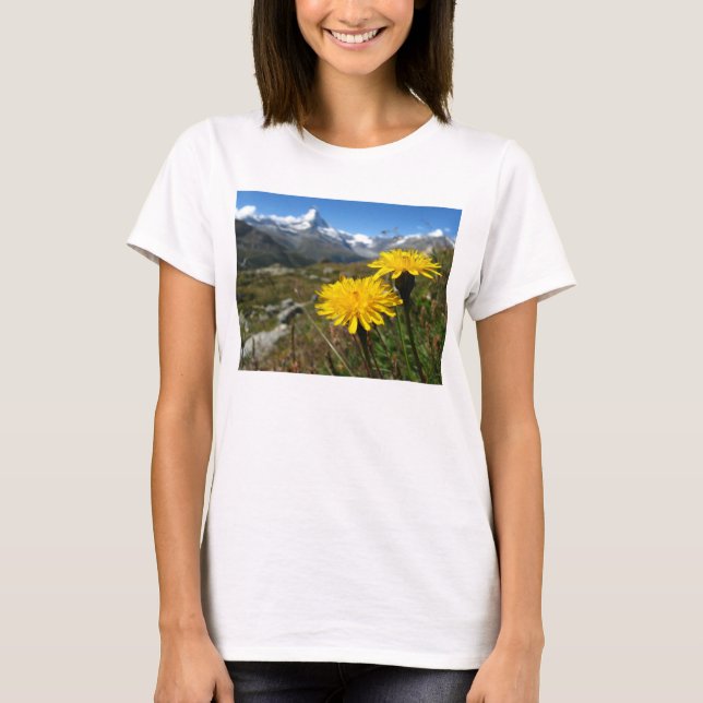 Walliser Alpen Schweiz T-Shirt (Vorderseite)