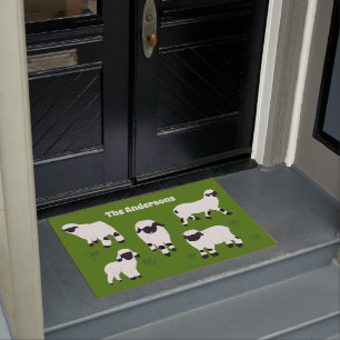 Walliser Schaf Personalisierte Bauern Fußmatte