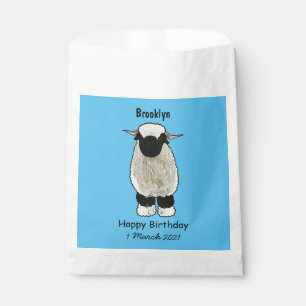 Walliser Schwarznasenschaf Cartoon-Illustration Geschenktütchen
