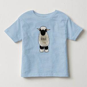 Walliser Schwarznasenschaf Cartoon-Illustration Kleinkind T-shirt